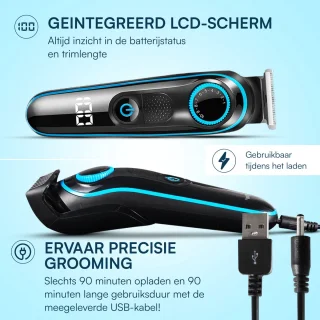 NueNext Baardtrimmer Met Precisiedraaiknop 20-instellingen