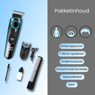 NueNext Baardtrimmer Met Precisiedraaiknop 20-instellingen