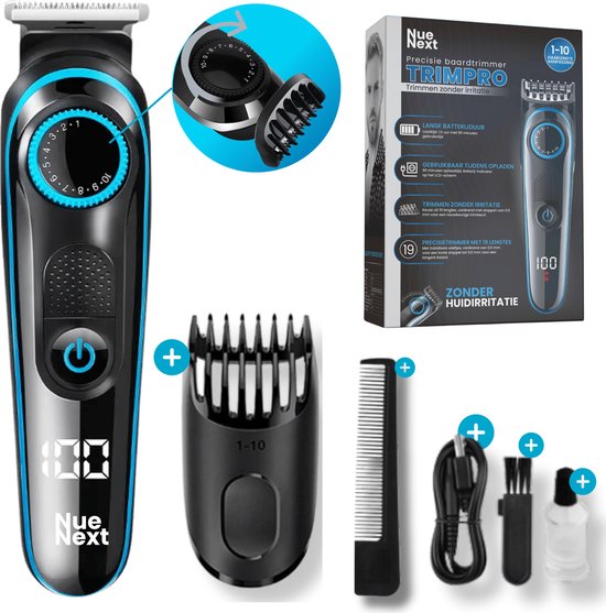 NueNext Baardtrimmer Met Precisiedraaiknop 20-instellingen review