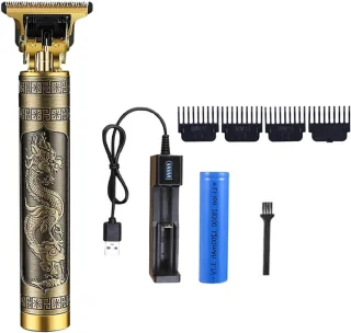 Oplaadbare T-vormige Trimmer - Baardtrimmer Scheerapparaat - Haar Knippen - Geluidsarm Koper - 15.4 cm - Multicolor