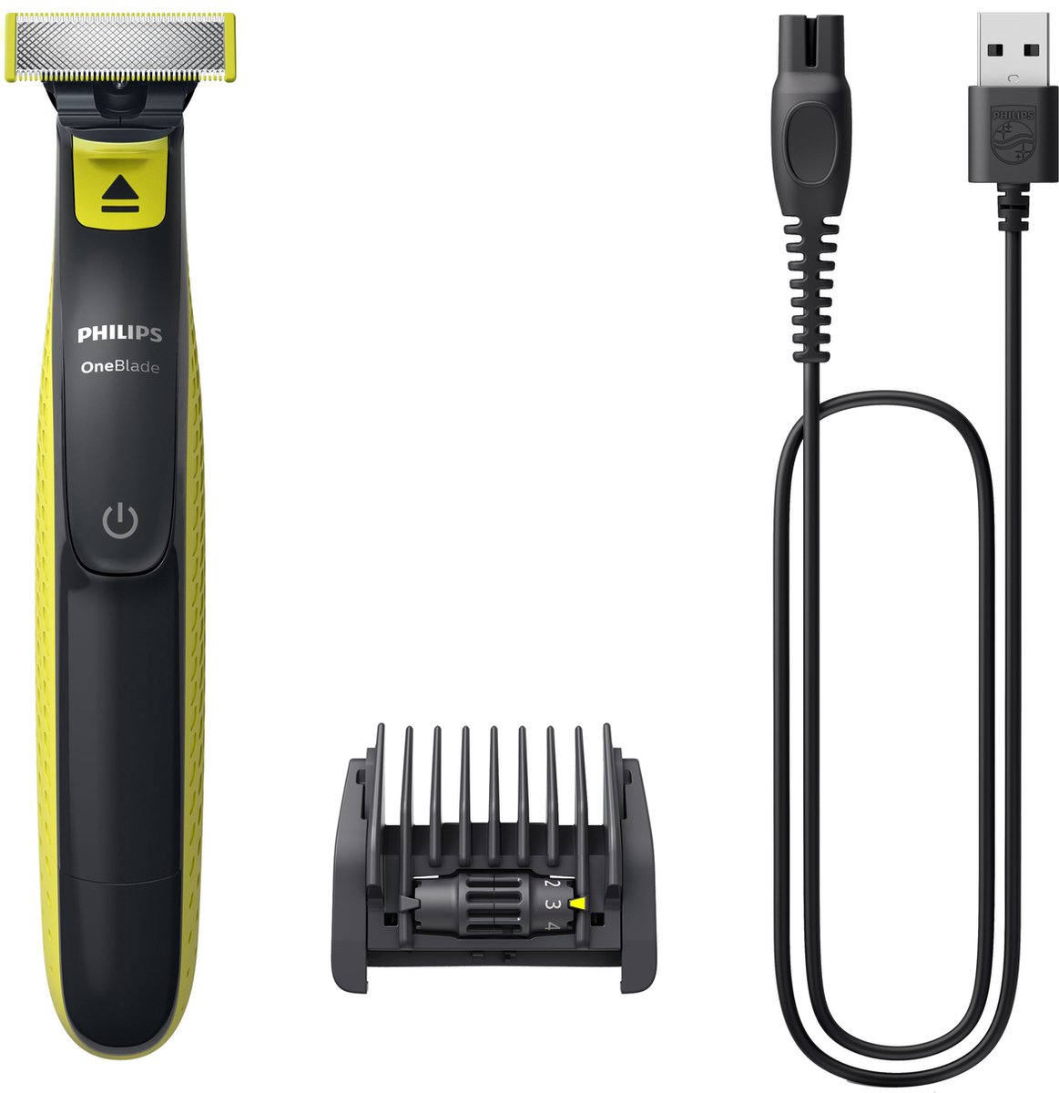 De Philips OneBlade QP2724/20 Trimmer & Scheerapparaat in één oogopslag