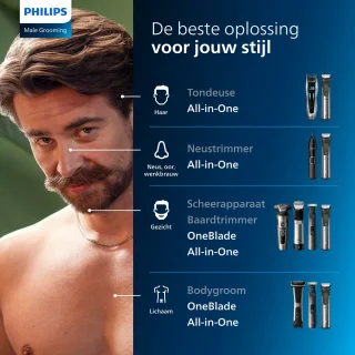 Philips Series 9000 MG9540/15 Multigroom Trimmer Donkergrijs