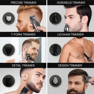 Professionele 11-in-1 Baard- en Haartrimmer Set voor Mannen