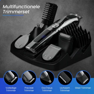 Professionele 11-in-1 Baard- en Haartrimmer Set voor Mannen