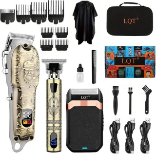 Professionele draadloze baard- en haar trimmerset