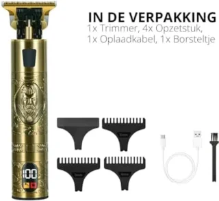 Professionele Draadloze Tondeuse en Trimmer Set