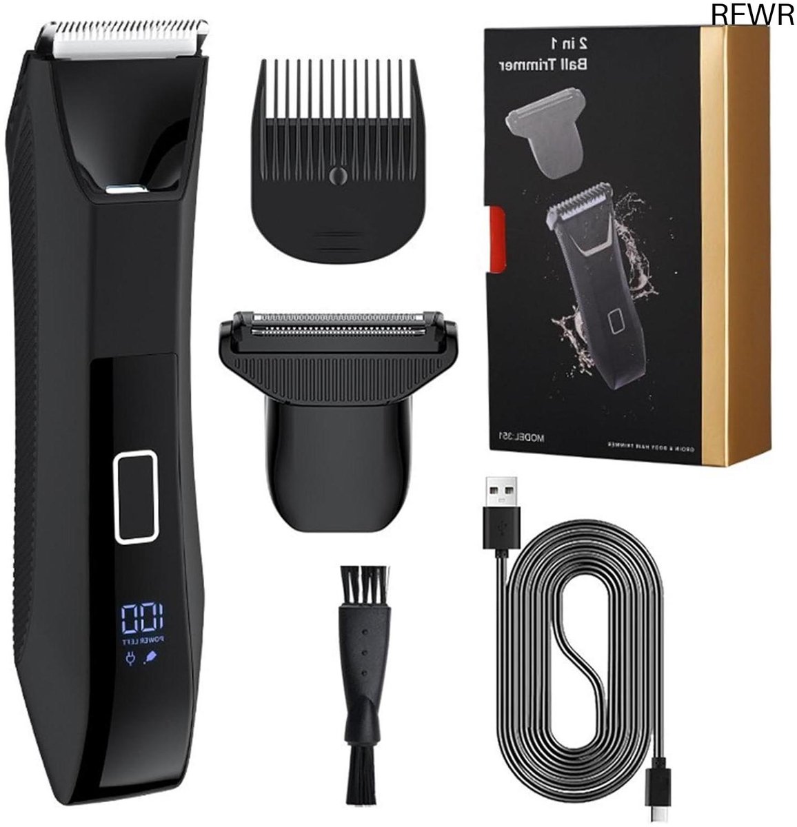 RFWR® 2-in-1 Body Trimmer en Scheerapparaat Dual-Head USB-C IPX7
