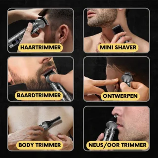 Sansbeauté 6-in-1 Baard- en Bodytrimmer voor Heren