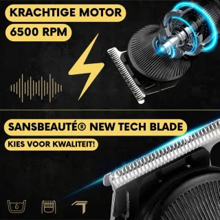 Sansbeauté Baardtrimmer 7-in-1 met Standaard en 6 Opzetstukken