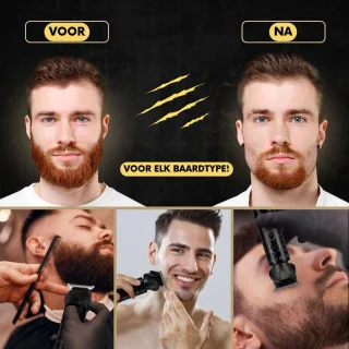 Sansbeauté Baardtrimmer 7-in-1 met Standaard en 6 Opzetstukken