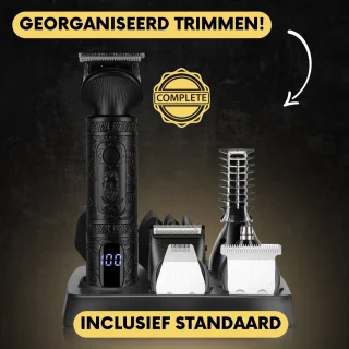 Sansbeauté Baardtrimmer 7-in-1 met Standaard en 6 Opzetstukken
