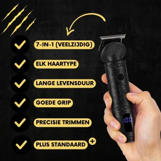 Sansbeauté Baardtrimmer 7-in-1 met Standaard en 6 Opzetstukken