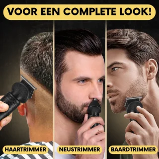 Sansbeauté Baardtrimmer 7-in-1 met Standaard en 6 Opzetstukken