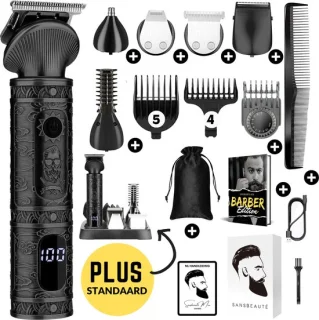 Sansbeauté Baardtrimmer 7-in-1 met Standaard en 6 Opzetstukken