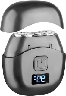 Scheerapparaat mannen - gezichtstrimmer met dubbele scheerkop, zwart