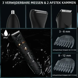 Scttomon Elektrische Heren Trimmer Zwart