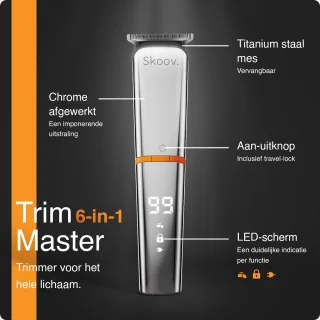 Skoov Trimmaster 6-in-1 Lichaam & Baard Trimmer