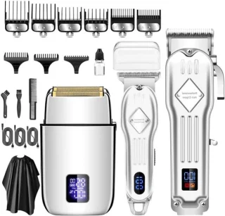 Tondeuse en baardtrimmer set zwart