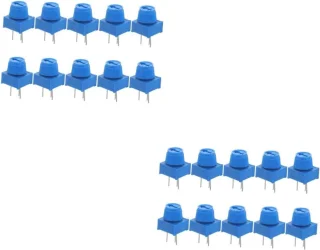 Trim potentiometer set - variabele weerstand - verticale montage - 17x20x10mm - donkerblauw