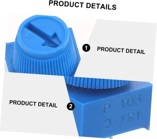 Trim potentiometer set - variabele weerstand - verticale montage - 17x20x10mm - donkerblauw