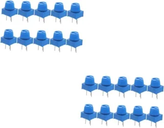 Trim potentiometer set - variabele weerstand - verticale montage - 17x20x10mm - donkerblauw