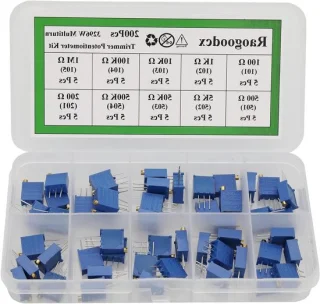 Trimmer Potentiometer Kit - 50 stuks Multiturn Potentiometers