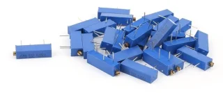 Trimpotentiometers set meerdere omwentelingen 25 stuks blauw