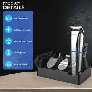 Vertrex Pro+ 6-in-1 Baard- en Bodytrimmer
