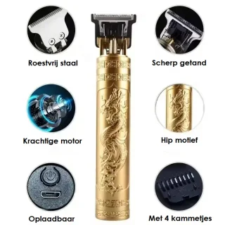 Vintage Feeling Gouden Buddha Contouren Tondeuse