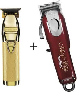 Wahl Magic Clip Cordless + Babyliss Skeleton Gold Trimmer Set