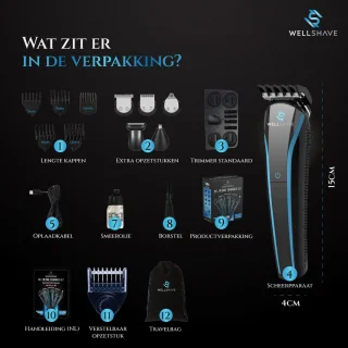 Wellshave 5-in-1 Baard- en Bodytrimmer voor Heren