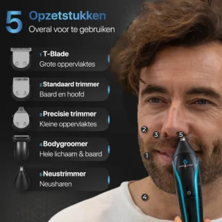 Wellshave 5 in 1 Baardtrimmer Mannen V2