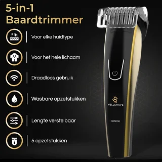 Wellshave 5 in 1 Pro Baard- en Lichaamstrimmer