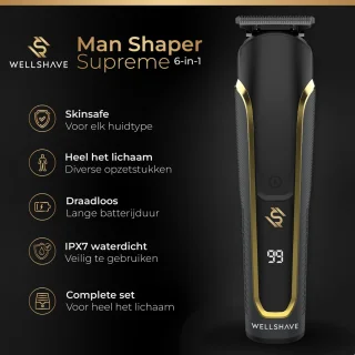 Wellshave Supreme 6-in-1 Baard- en Bodytrimmer