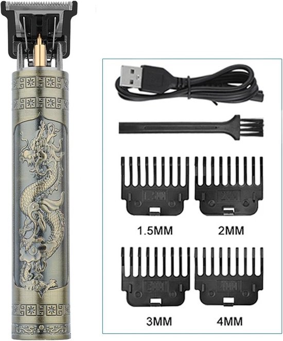 WiseGoods Luxe Dragon Heren Trimmer USB Brons review