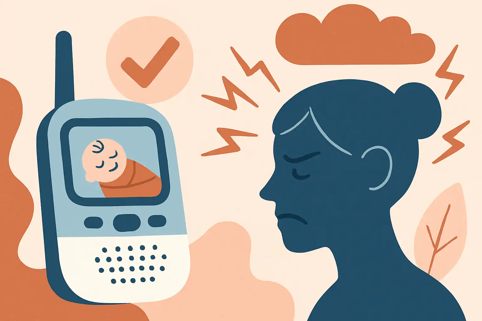 Hoe je babyfoon kan helpen een burn-out te voorkomen (en wanneer hij juist meer stress geeft)