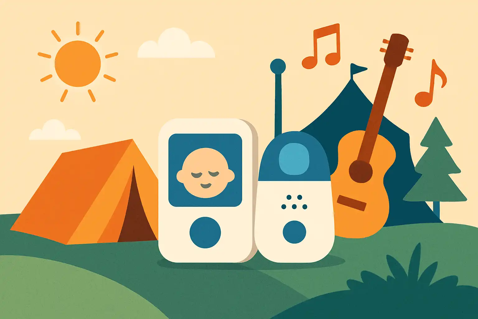 Kamperen en festivals: zo houd je je babyfoon betrouwbaar en veilig in de buitenlucht