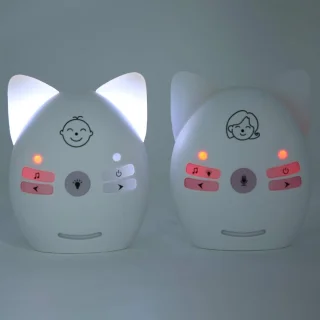 Draagbare draadloze bidirectionele spraak- en audiomonitoring-babyfoon met nachtlampje voor babyveiligheid - EU-stekker - HTML content - digitaal audio .