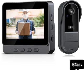 Draadloze Videofoon met 4,3 Inch Monitor en Nachtzicht – Video-intercom met Menselijke Detectie en Bidirectionele Audio