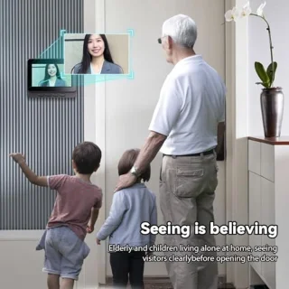 Draadloze Videofoon met 4,3 Inch Monitor en Nachtzicht – Video-intercom met Menselijke Detectie en Bidirectionele Audio