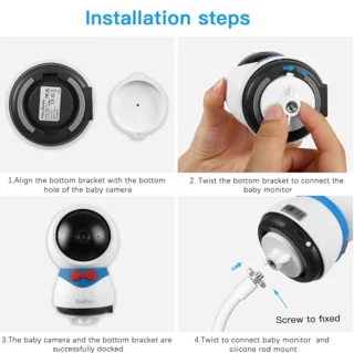 Babyfoonhouder met camera 5s - Universeel en geschikt voor babyfoons