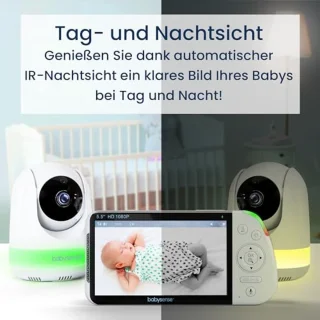 Full HD Babymonitor met Split-Screen, 2-Weg Audio en Nachtzicht
