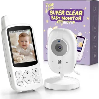 Babyfoon Camera met 720P HD Scherm en Nachtzicht - 4x Zoom, VOX, en Temperatuursensor