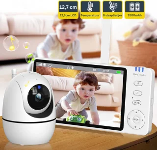 Babyfoon met Camera - Baby Monitor met Brede Kijkhoek - Babyfoon met Camera en App - 355° Rotatie