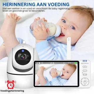 Babyfoon met Camera - Baby Monitor met Brede Kijkhoek - Babyfoon met Camera en App - 355° Rotatie