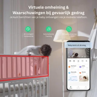 DailySupplies® Hondencamera - Huisdiercamera - Babyfoon met Camera en App - Baby Monitor - Full HD - Wit