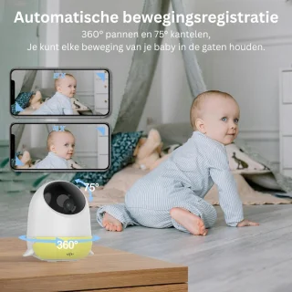DailySupplies® Hondencamera - Huisdiercamera - Babyfoon met Camera en App - Baby Monitor - Full HD - Wit