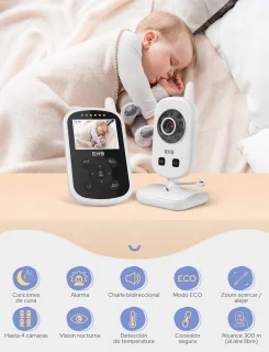 Draadloze babyfoon met LCD-scherm 2,4 inch – Betrouwbare video- en audioverbinding voor ouders