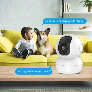 Draadloze Wifi IP Camera voor Binnen met 1080P, Bewegingsdetectie, IR Nachtzicht en 2-weg Audio