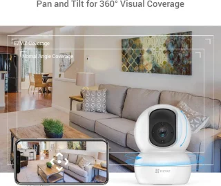 Draadloze Wifi IP Camera voor Binnen met 1080P, Bewegingsdetectie, IR Nachtzicht en 2-weg Audio